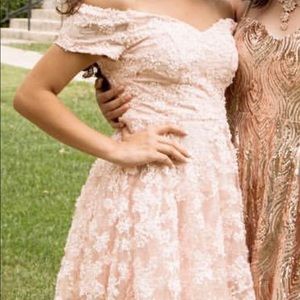 light pink fashion nova hoco dress small